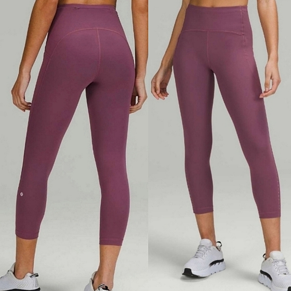 Lululemon Swift Speed High-Rise Crop, Vintage Plum, Size 4